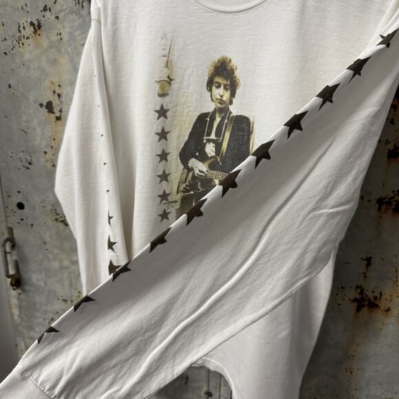 Vintage 1998 Bob Dylan Star Guitar Longsleeve T Shirt Large Rock Band Joan Baez - Picture 5 of 9